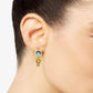 Gold-Tone Bubbly Bezel Huggie Hoop Earrings, .55"