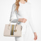 Sheila Medium Signature Logo and Metallic Satchel