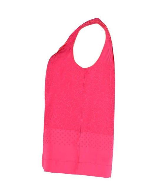 Marc Jacobs Sleeveless Buttoned Top in Pink Silk