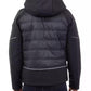 Men's Mixed-Media Full-Zip Hooded Jacket