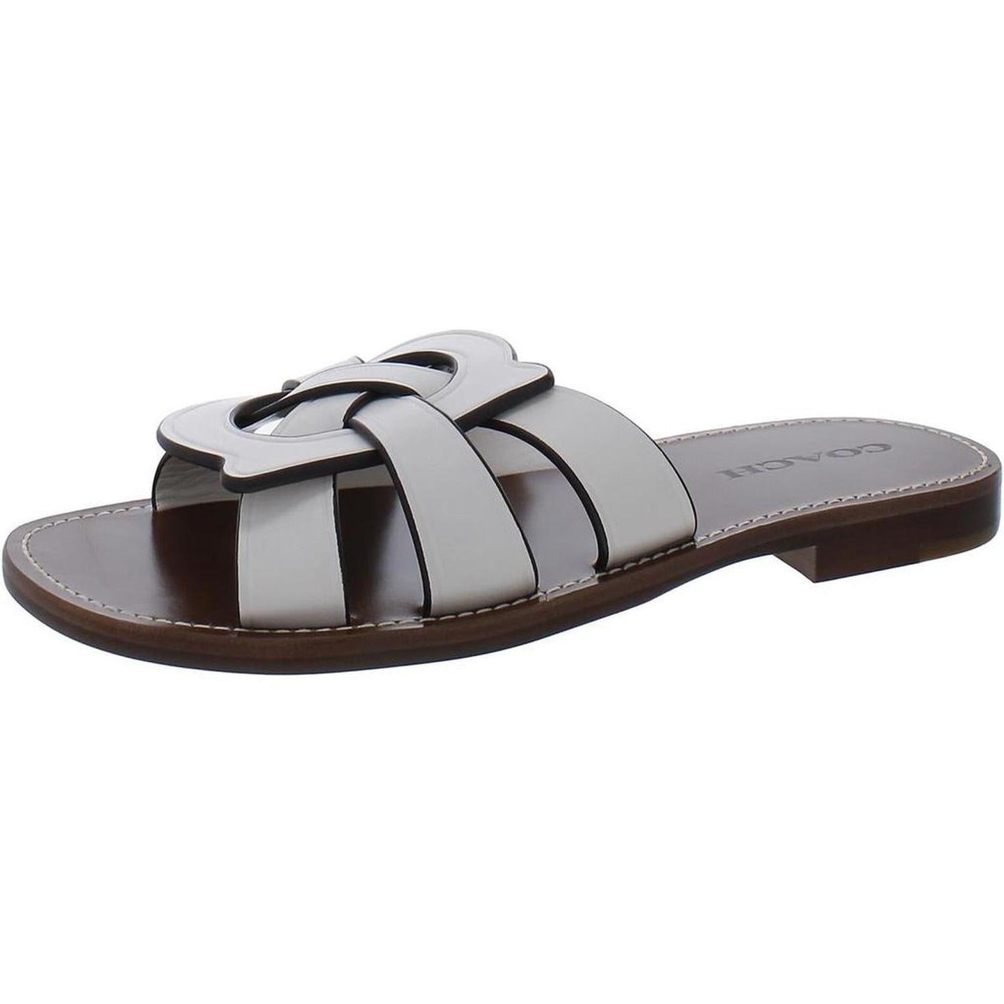 Issa Womens Leather Slip On Flip-Flops