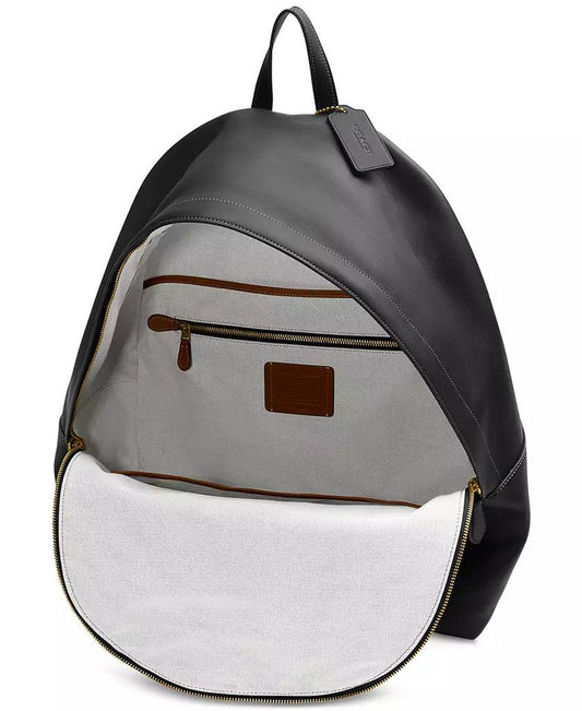 Leather Kisslock Large Frame Backpack