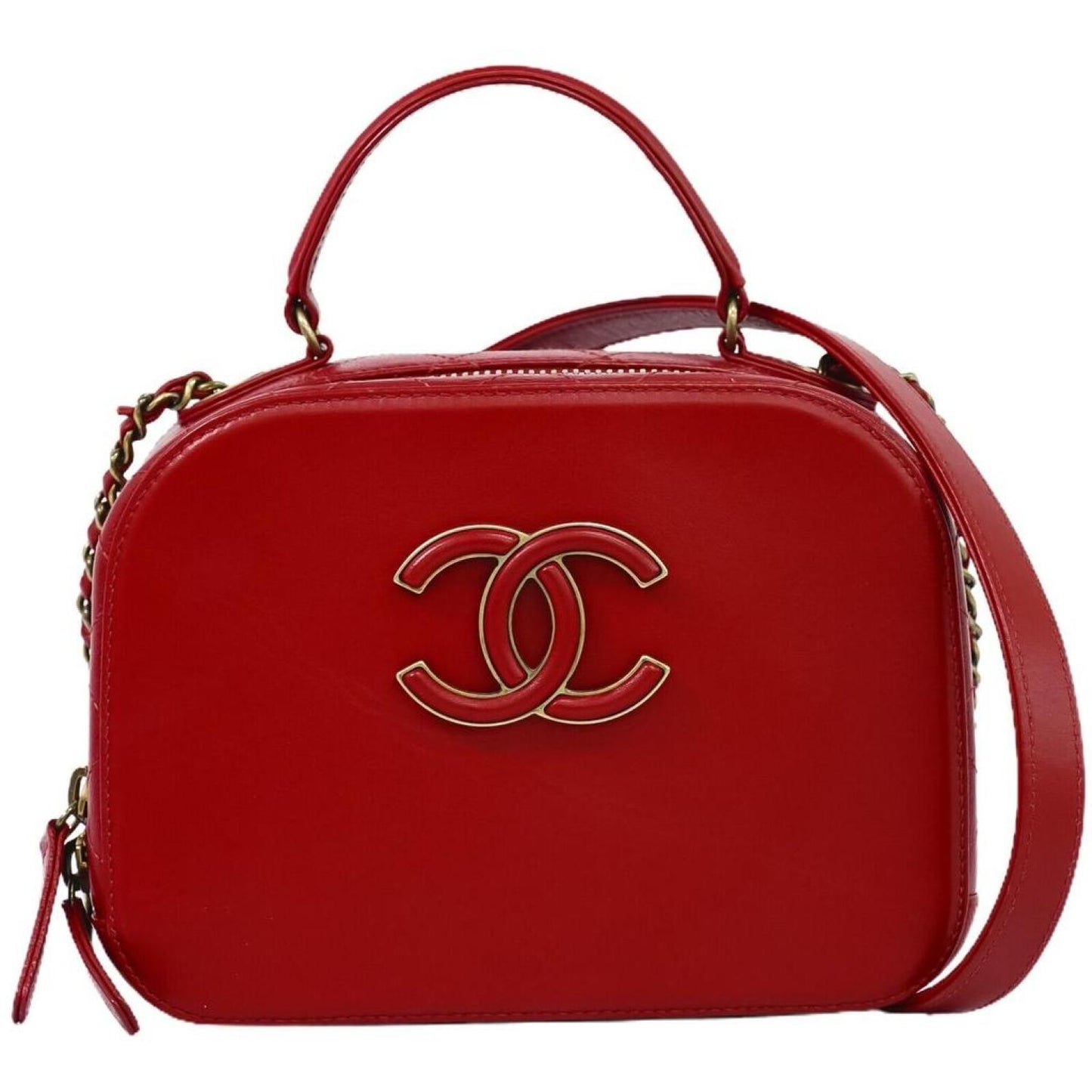 Chanel Vanity  Leather Shoulder Bag (Pre-Owned)