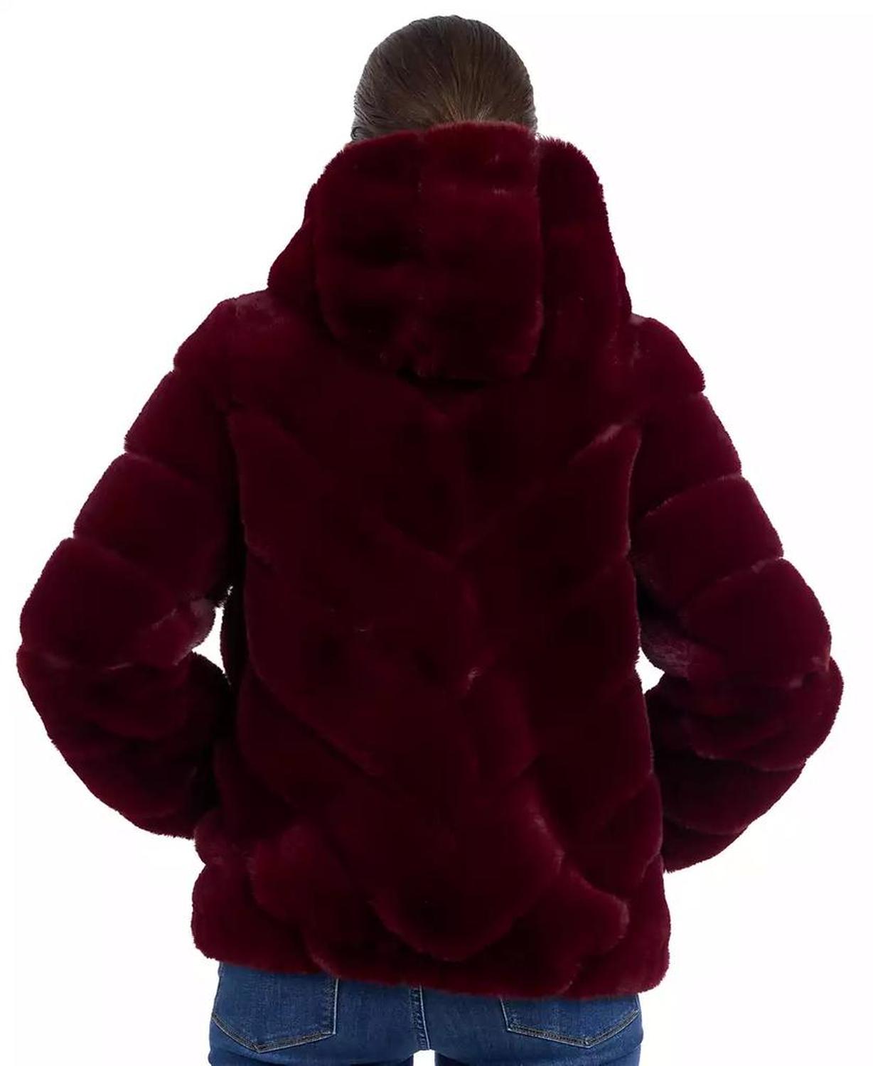 Women's Hooded Faux-Fur Coat