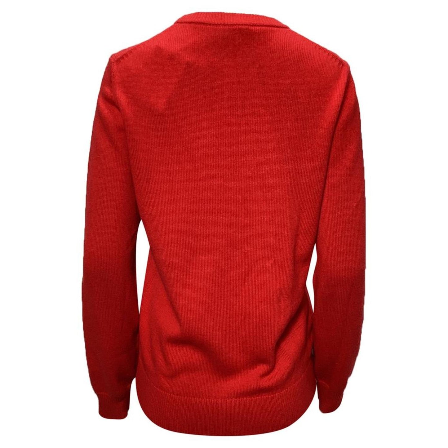 V-neck Cardigan in Red Cashmere