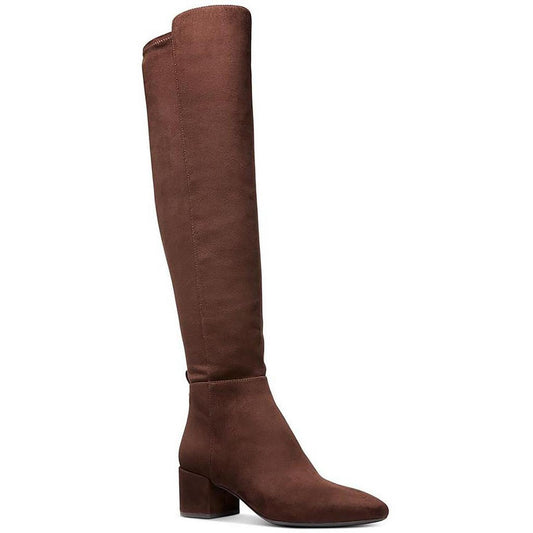 Braden Womens Zipper Faux Suede Over-The-Knee Boots