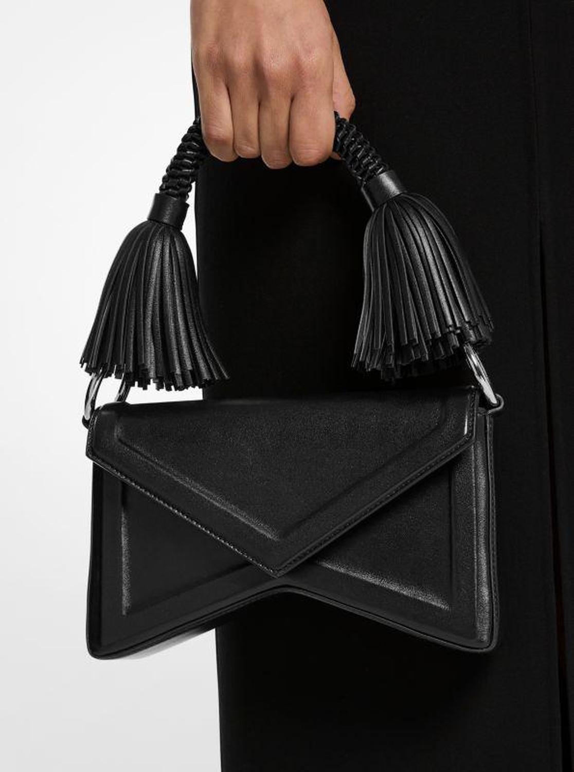 Manhatta Leather Tassel Shoulder Bag