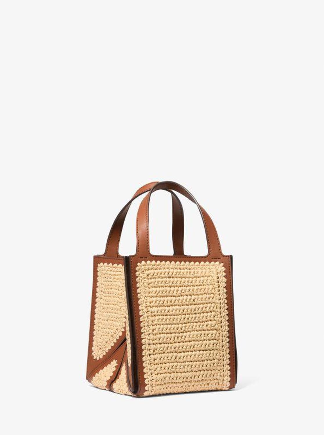 Jordi Small Hand-Crocheted and Leather Tote Bag