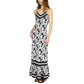 Women's Printed Ruffle-Hem Maxi Dress