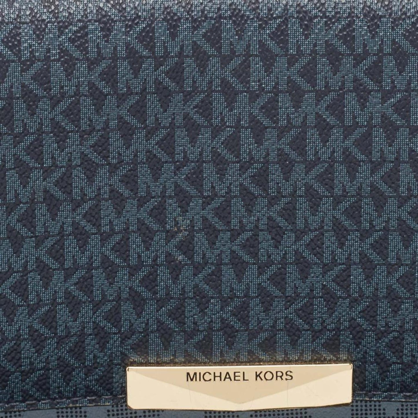 Michael Kors  Signature Coated Canvas And Leather Jade Shoulder Bag