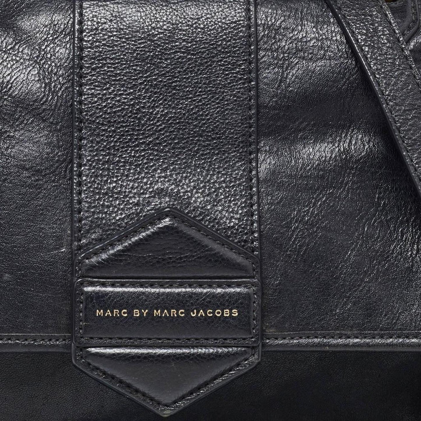 Marc By Marc Jacobs Black Leather Flipping Out Top Handle Bag