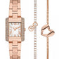 Women's Emery Three-Hand Rose Gold-Tone Stainless Steel Watch 22mm and Bracelet Gift Set