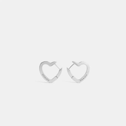 Coach Outlet Heart Hoop Earrings