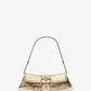 Colby Small Crackled Metallic Leather Convertible Clutch