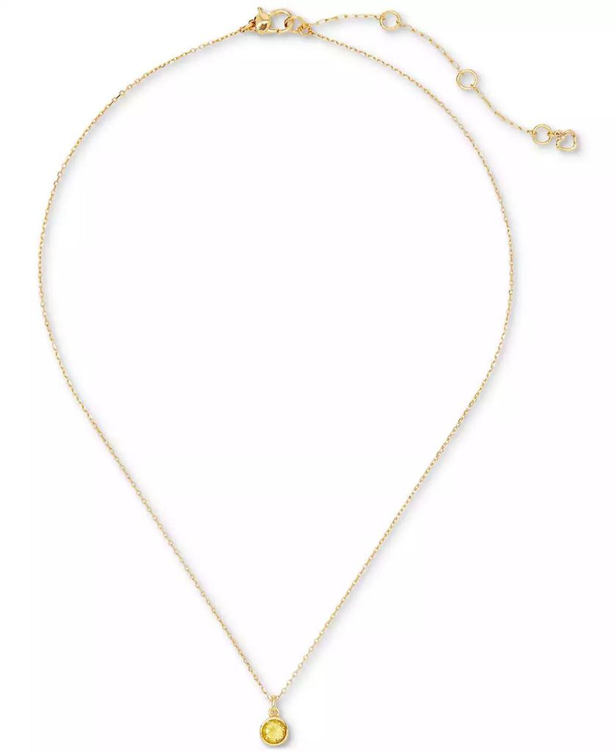 Gold-Tone Bubbly Bezel Mini Pendant Necklace, 16" + 3" extender