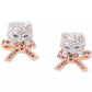 Two-Tone Pavé & Stone Pawlina Stud Earrings