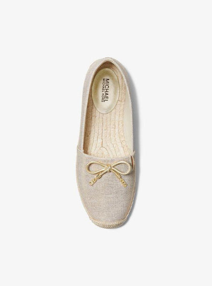 Nori Metallic Linen Slip-On Espadrille