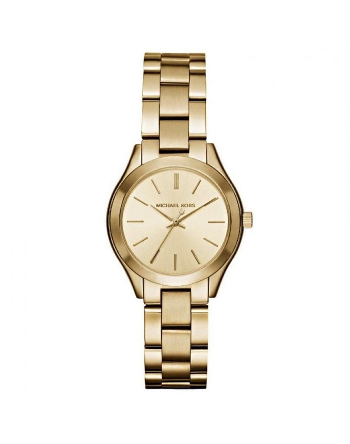 Michael Kors Mini Slim Runway MK3512 Women's Gold-Tone Quartz 33mm Watch