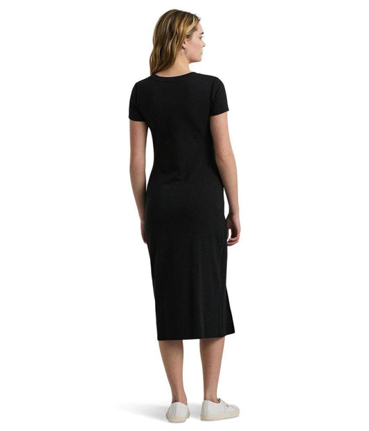 Jersey Twist-Front Midi Dress