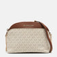 Michael Kors  Signature Canvas And Leather Jet Set Dome Crossbody Bag