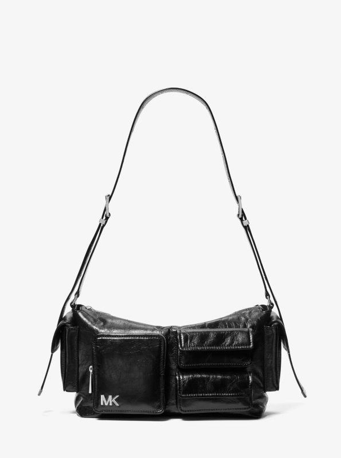 Dakota Large Crinkled Leather Shoulder Bag