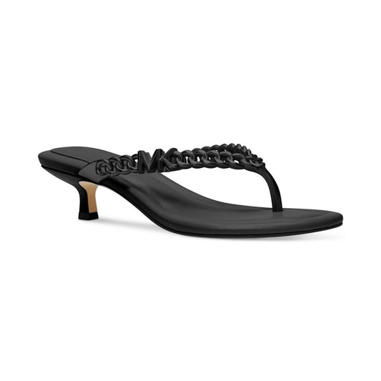 Zaza Slip On Embellished Thong Kitten-Heel Sandals