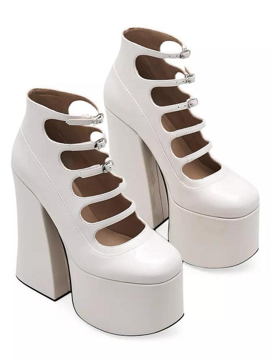 Kiki 160MM Leather Platform Ankle Boots