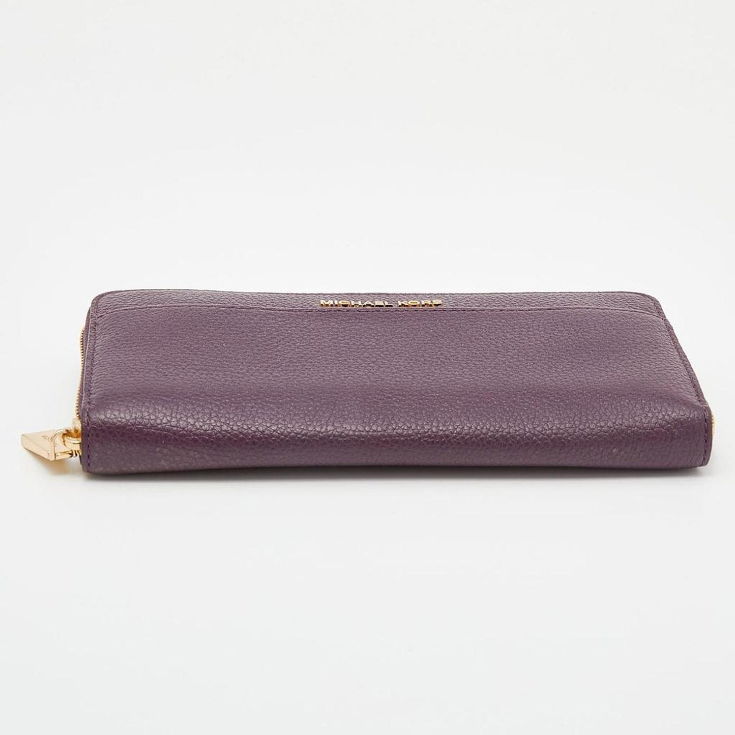 Michael Kors Plum Leather Mercer Zip Around Wallet..