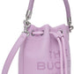 Purple 'The Leather Bucket' Bag