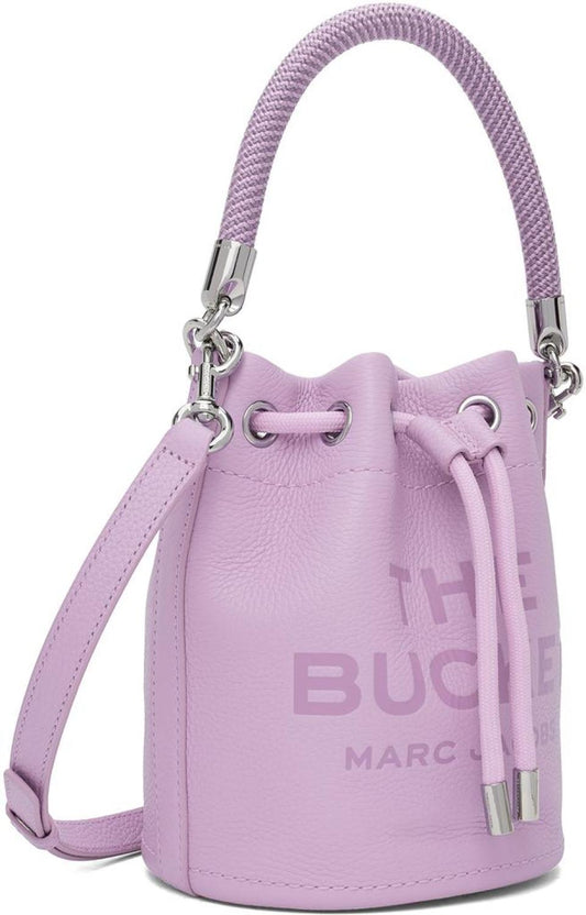 Purple 'The Leather Bucket' Bag