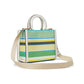 Manhattan Striped Woven Straw Small Tote