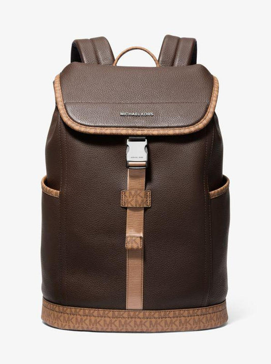 Hudson Leather and Signature Logo Backpack