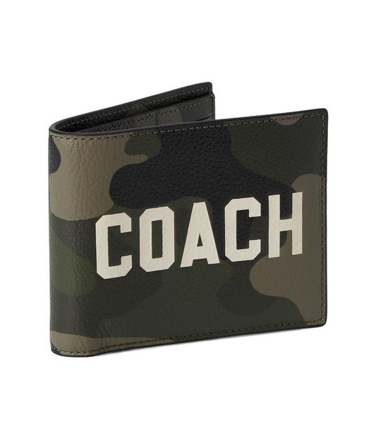 3-In-1 Wallet With Camo Print And Coach Graphic