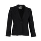 Max Mara Pianoforte Striped Blazer in Black Polyester