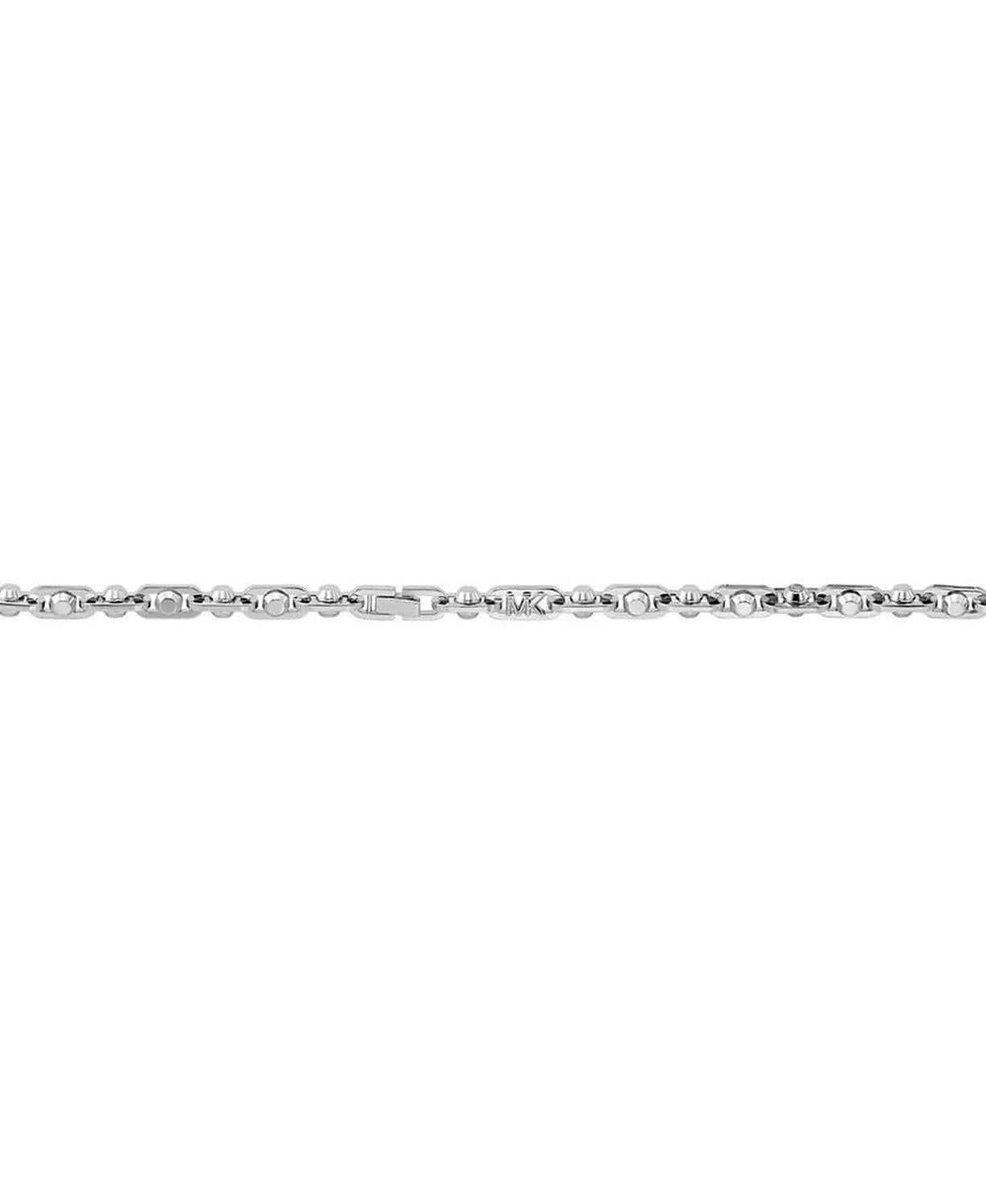 Rhodium-Plated Brass Astor Link Unisex Chain Necklace