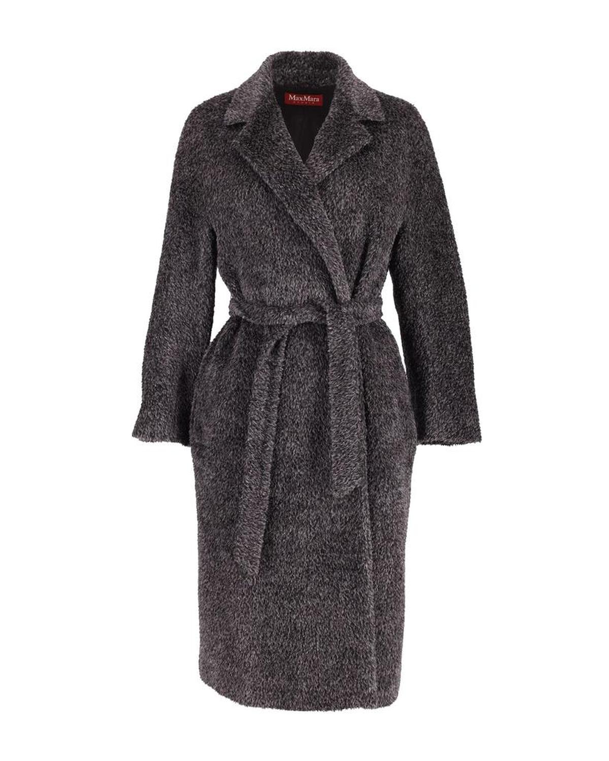 Max Mara Suri Coat in Black Alpaca