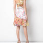 Floral Organza One Shoulder Mini Dress In Multicolor