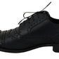 Dolce & Gabbana Elegant Blue Leather Wingtip Derby Shoes