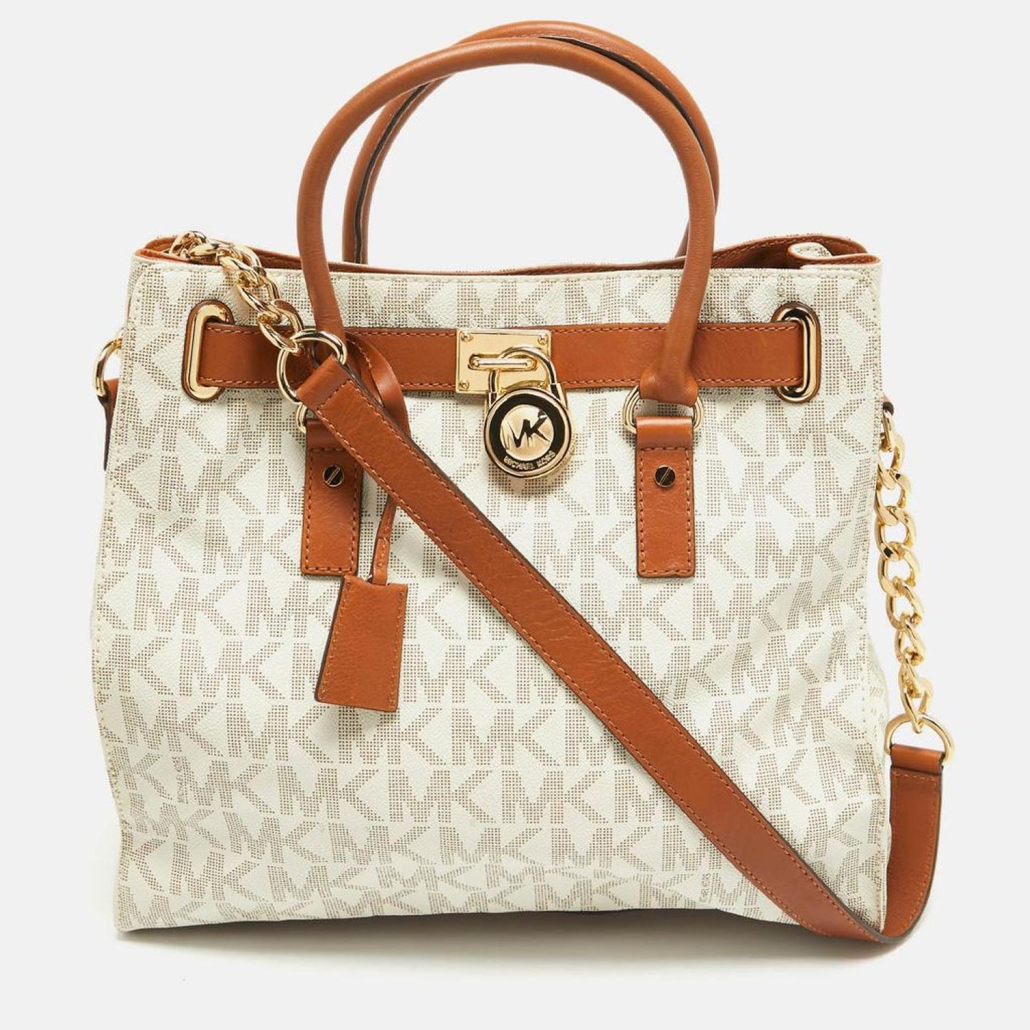 Michael Michael Kors  Signature Coated Canvas Large Hamilton North South Tote