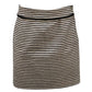 Kate Spade Striped Sequined Skirt in Black and White Silk