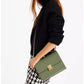 Deco Pebbled Leather Chain Shoulder Bag