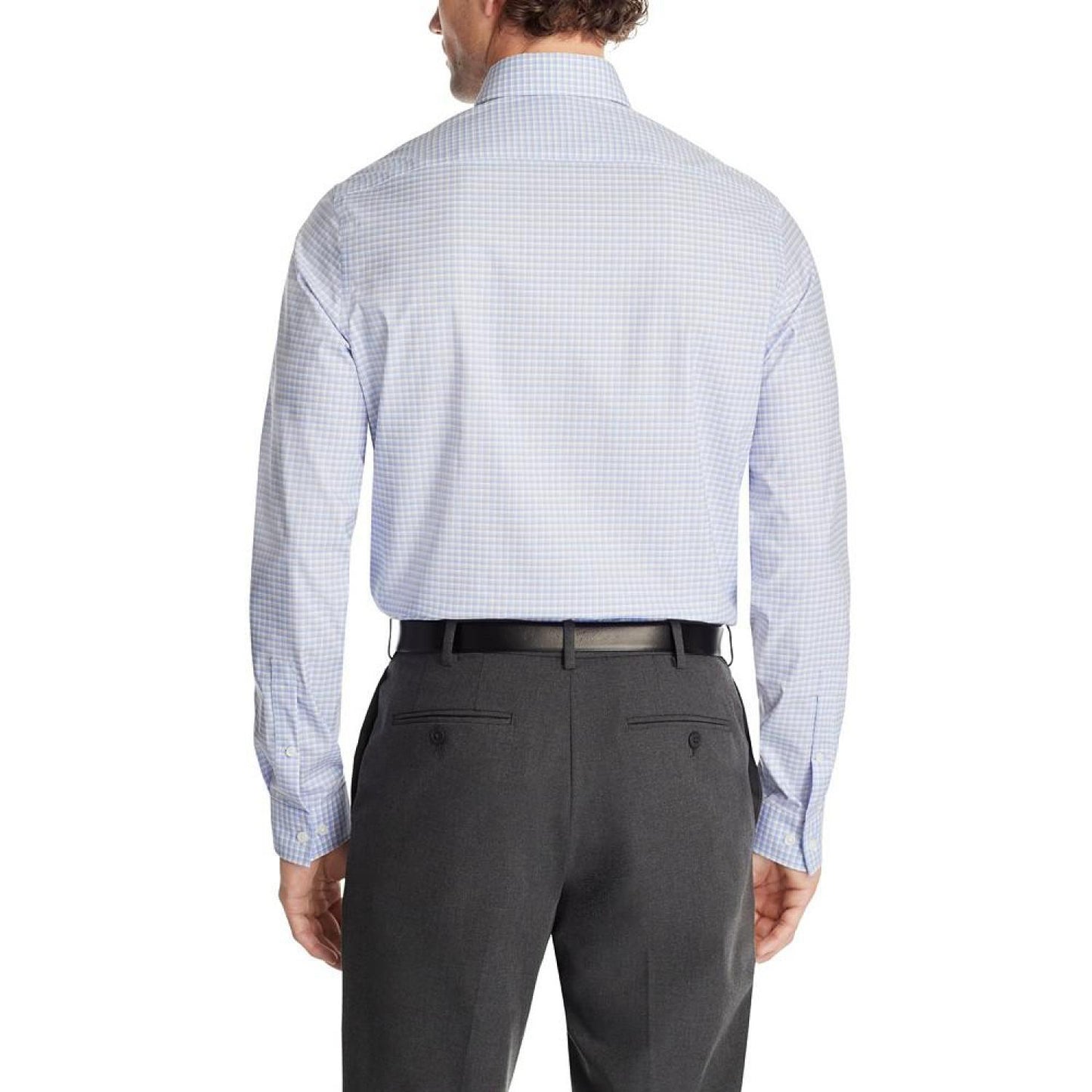 Men's Regular Fit Comfort Stretch Check Dress Shirt