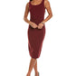 Michael Kors Collection Scoop Neck Wool-Blend Sheath Dress