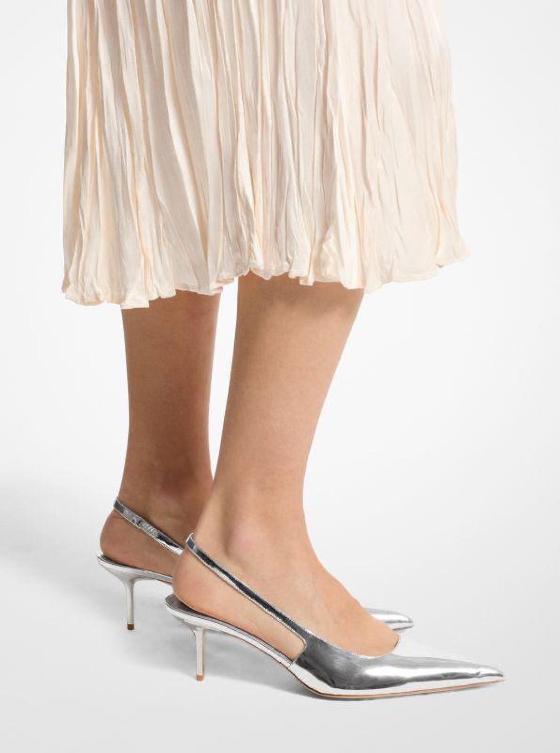 Emma Metallic Leather Slingback Pump