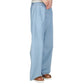 Michael Kors Women's Chambray Pleated Wide-Leg Pants