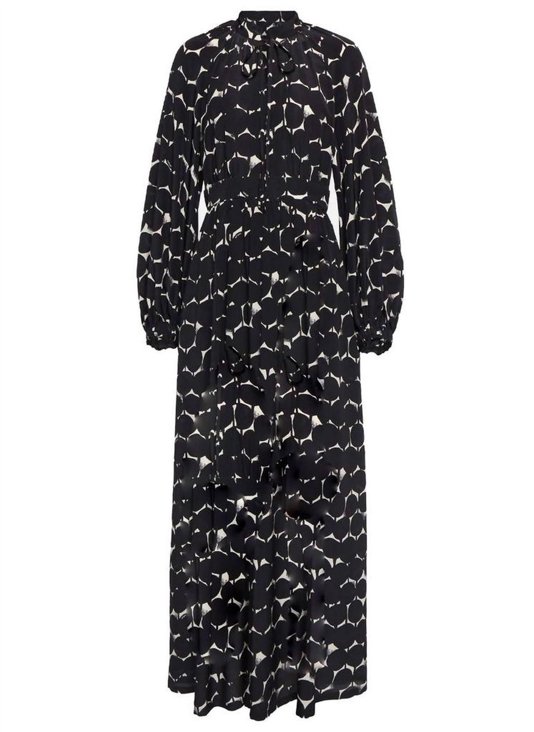 Women's Urbania Silk Maxi Dress In Black/white