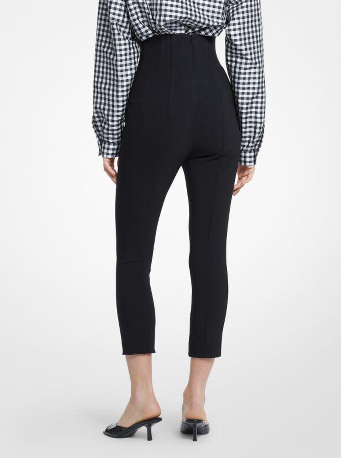 Stretch Pebble Crepe Toreador Pants