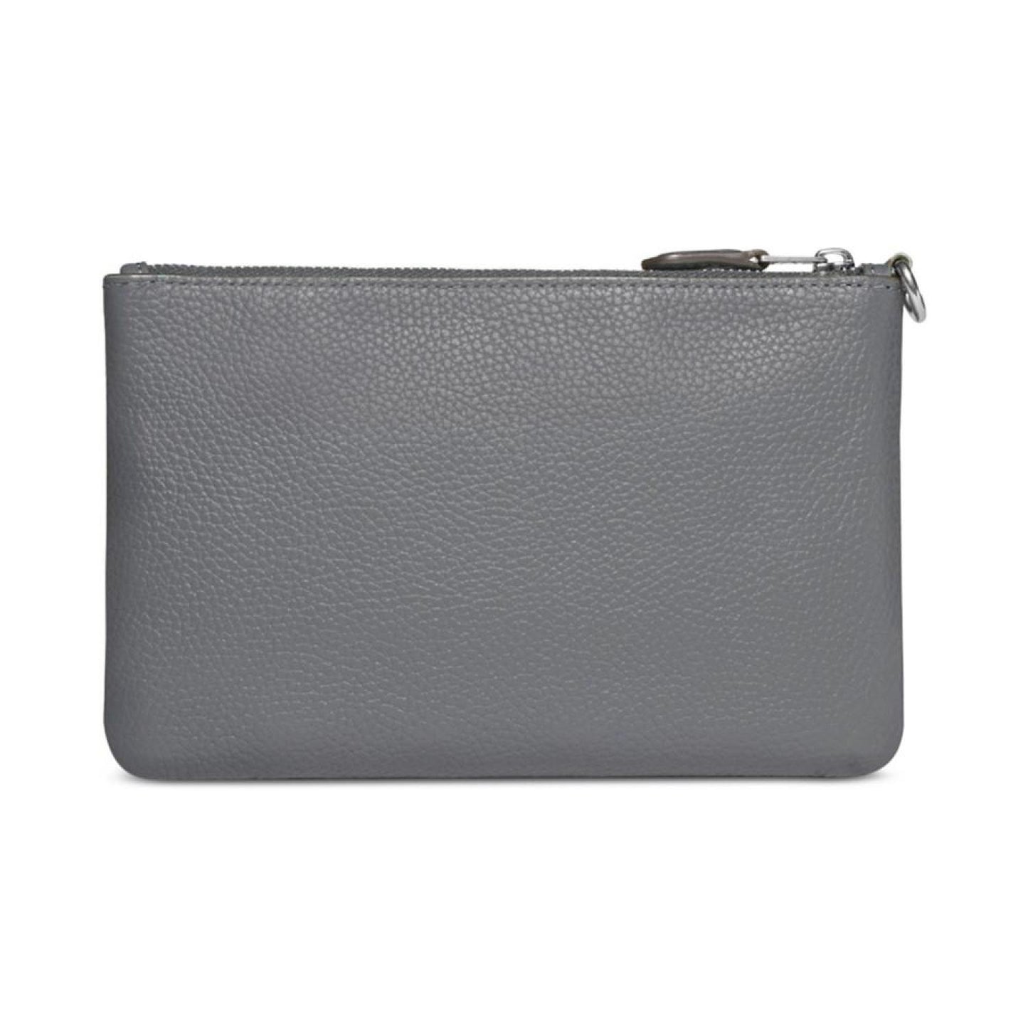 Polished Pebble Leather Small Zip-Top Wristlet