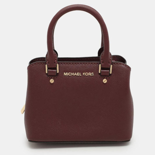 Burgundy Leather Xs Savannah Satchel