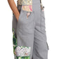 Dolce & Gabbana Exquisite Floral Embellished Denim Overalls